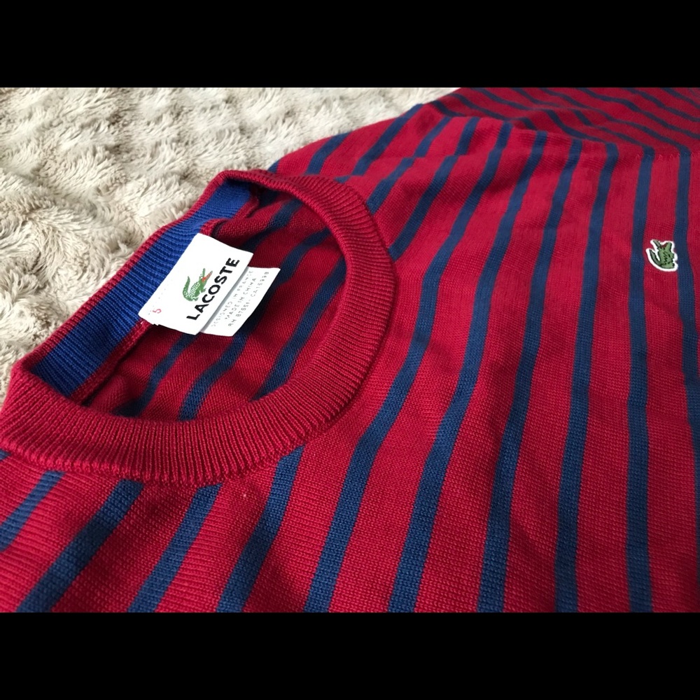 Lacoste striped crew neck sweater 5 M